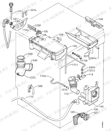 Взрыв-схема стиральной машины Privileg 024762 7 - Схема узла Hydraulic System 272